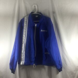 Vintage Ameron Royal Blue Racing Stripe Windbreaker Jacket Men's XL